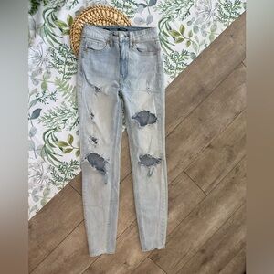 Wild Fable Highest Rise Distressed Skinny Light Blue Women's Jeans Size 00